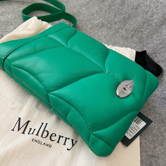 NWT Mulberry Softie Phone Bag Green - Picture 8 of 11